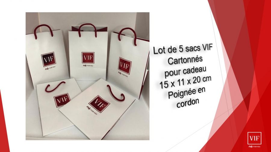 Lot de 5 Sacs-cadeau