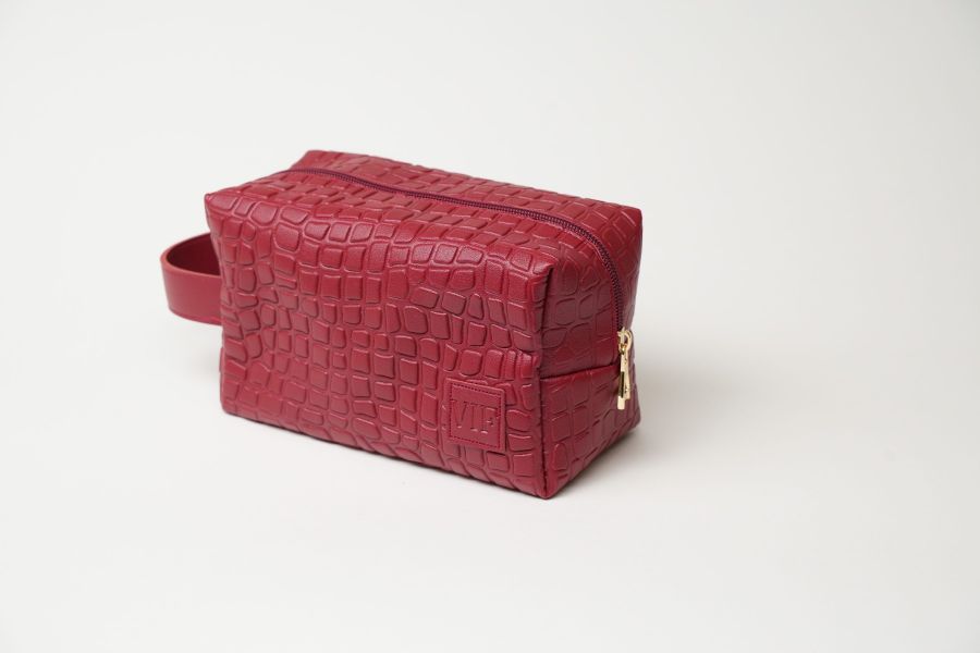 TROUSSE VIF - Couleur Rouge Bordeau croco