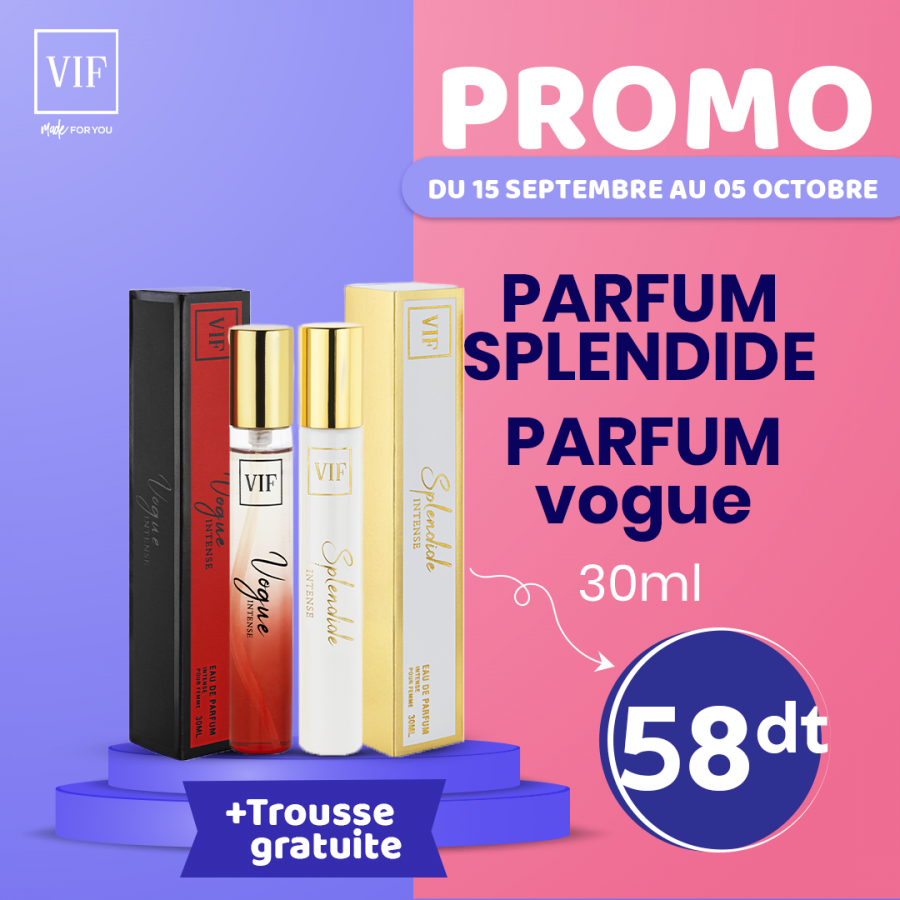 Pack Vogue 30 ml et Splendide 30 ml + Trousse gratuite