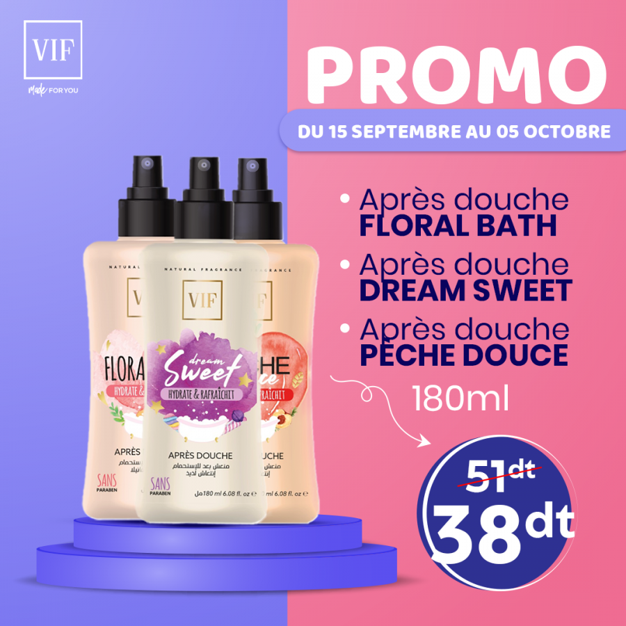 Pack après douche ( Floral + Sweet + Pèche )