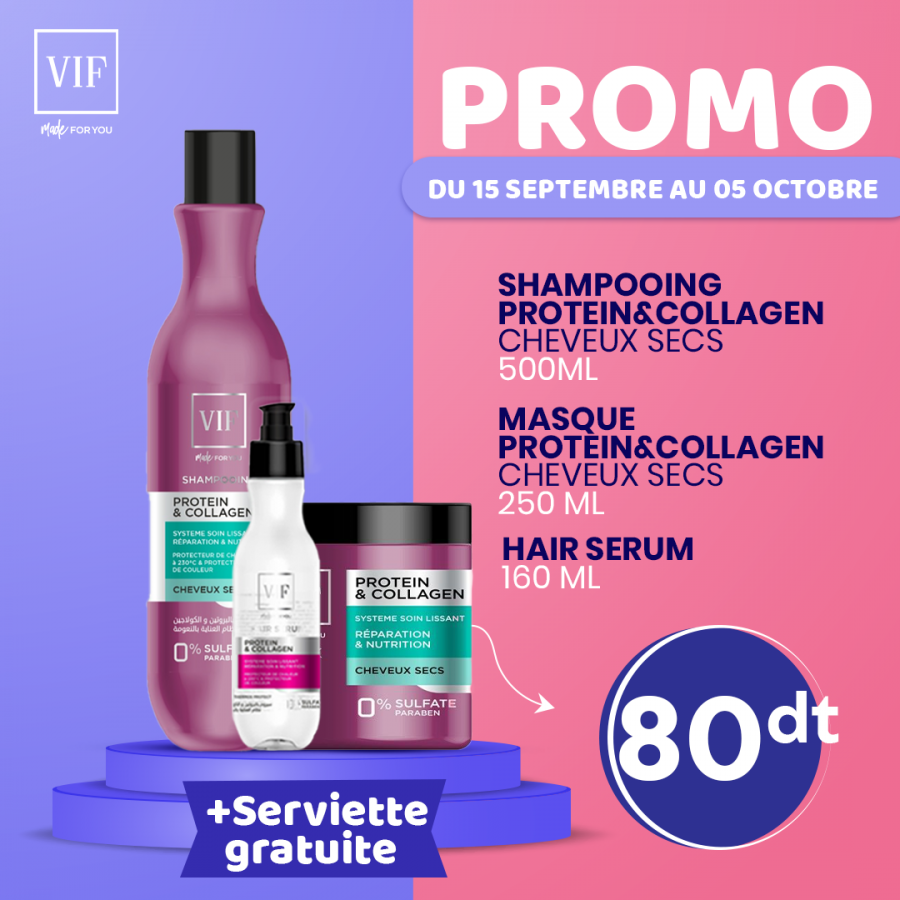 Pack cheveux secs + serviette gratuite